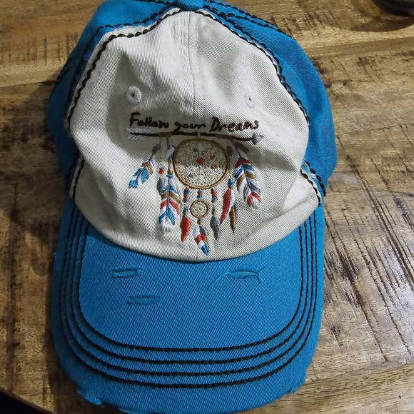 Follow your dreams teal blue hat - Picture 1 of 7